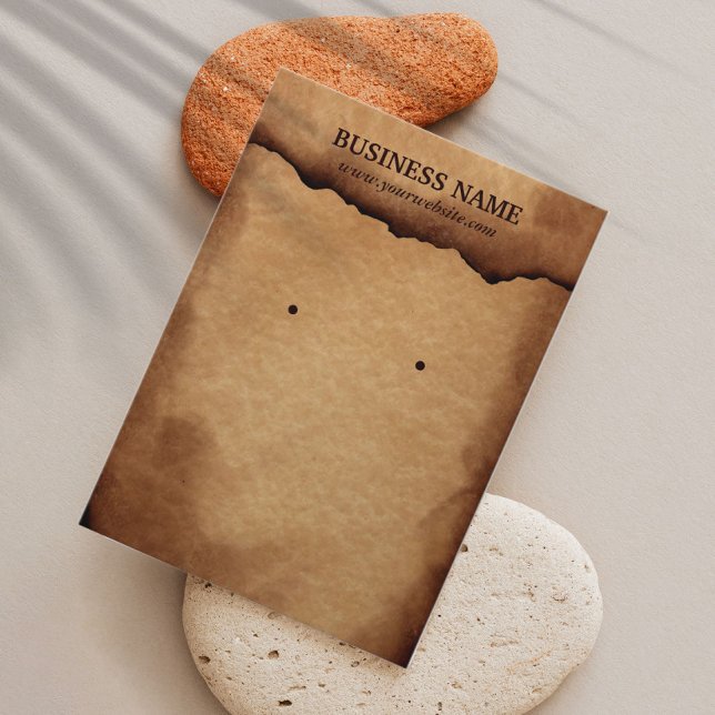 Old Burned Paper Earring & Jewelry Display Cards (Creator Uploaded)