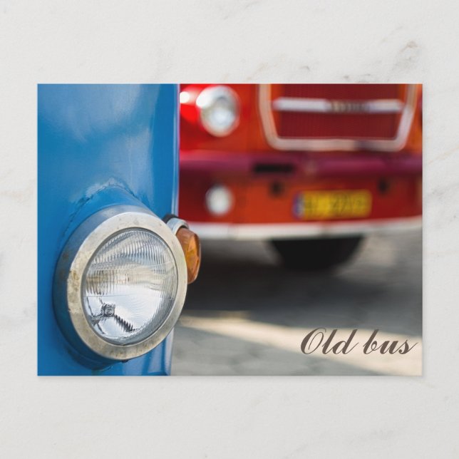 Old buses postcard (Front)