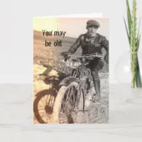 old biker birthday cards