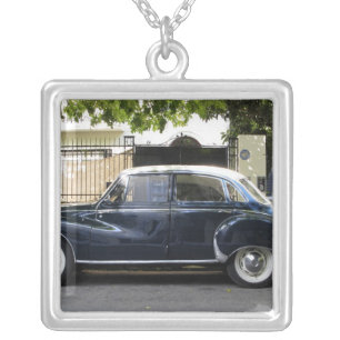Old but very well kept Audi car. Silver Plated Necklace