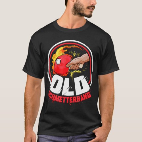 Old Butterfly Table Tennis Player T_Shirt