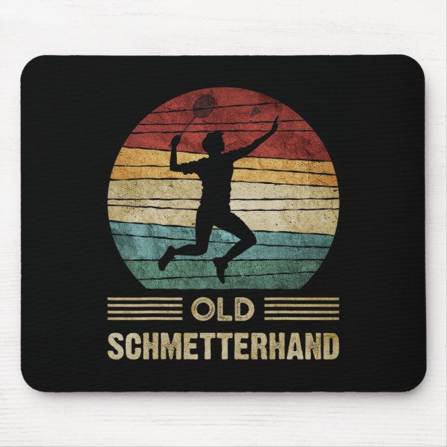 Old Butterhand Dminton Shuttle Vintage Funny  Mouse Pad (Front)