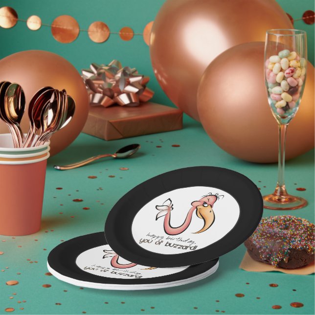 Old Buzzard Birthday paper plates (Multi)
