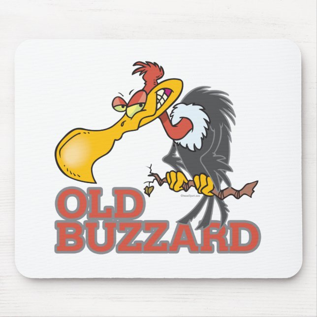 old buzzard funny cartoon character mouse pad (Front)