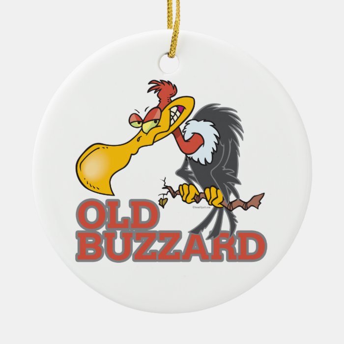 old buzzard funny cartoon character christmas tree ornament