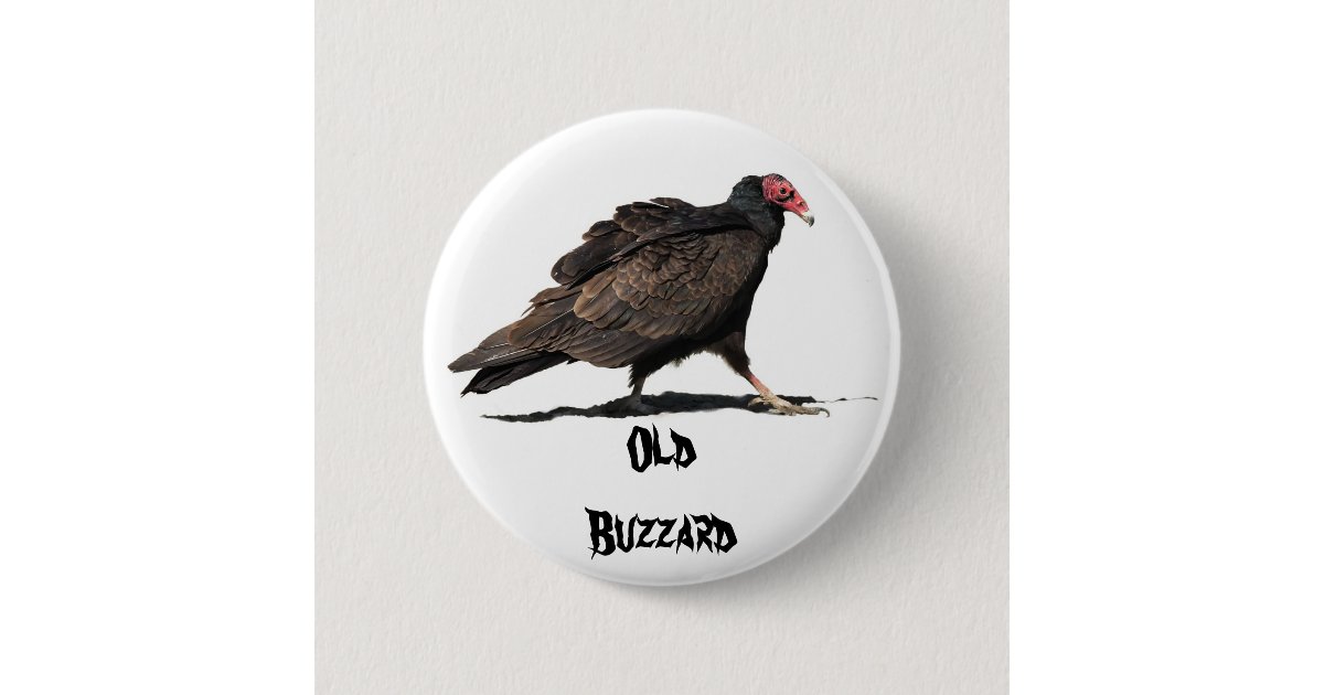 OLD BUZZARD PINBACK BUTTON | Zazzle