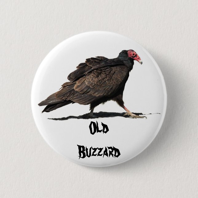 OLD BUZZARD PINBACK BUTTON (Front)