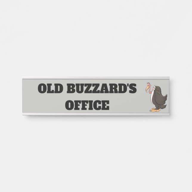 Old Buzzard's office hanging name plate (Front)