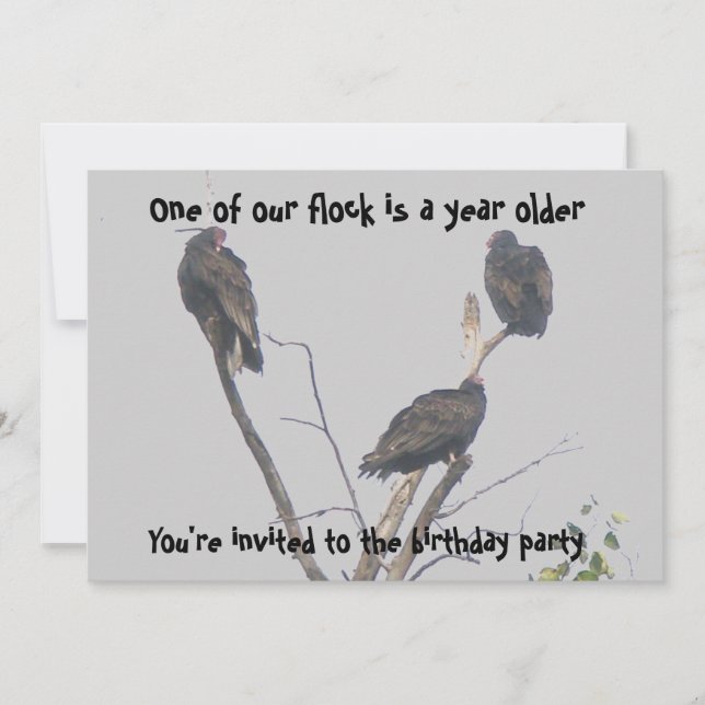 Old Buzzards Party Invitation Must Customize (Front)