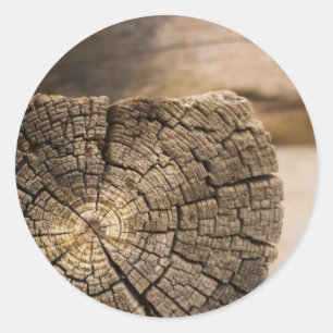 Old Cabin Textures Classic Round Sticker