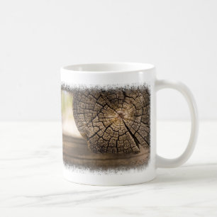 Old Cabin Wood Textures 1 on White Coffee Mug