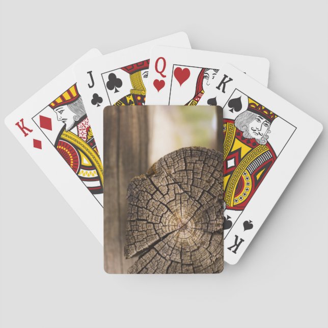 Old Cabin Wood Textures Poker Cards (Back)