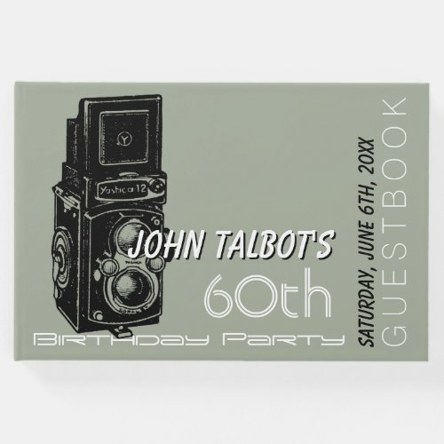 Old Camera 60th birthday Party Guest Book 1