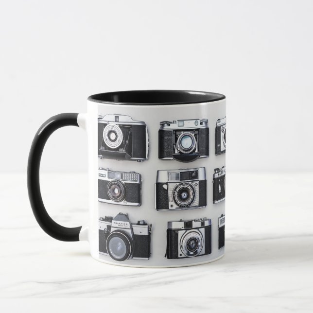 Old Camera Collector Gifts for Photographers Mug (Left)
