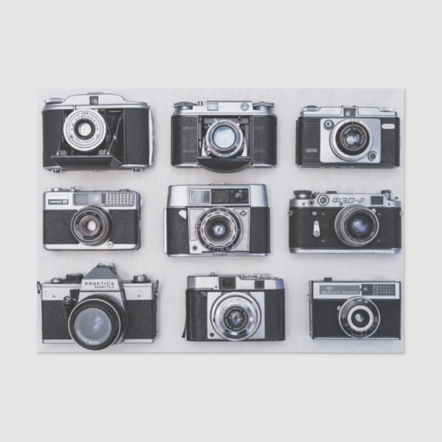 Old Camera Collector Gifts for Photographers Tissue Paper (Front)