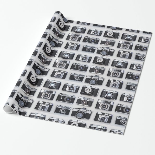 Old Camera Collector Photographers Gift Wrap (Unrolled)