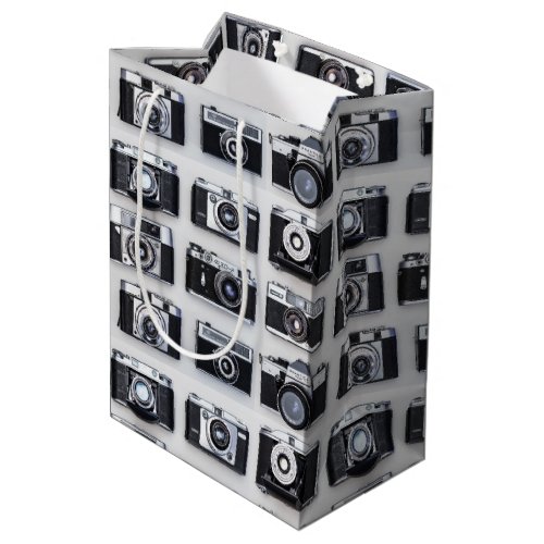 Old Camera Collector Photographers Gift Wrap Medium Gift Bag