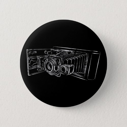 Old Camera in white Pinback Button