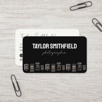 Old Cameras Photography Business Card by TwoTravelledTeens at Zazzle