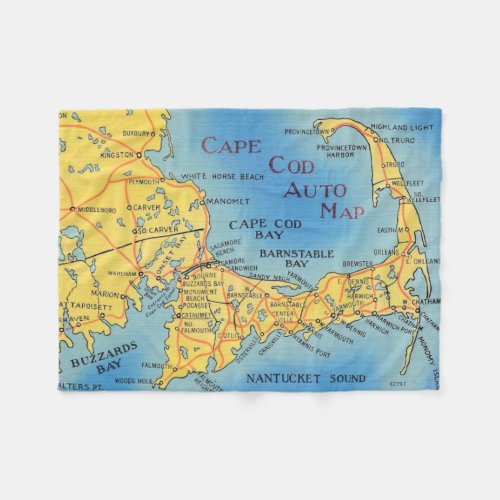 Old Cape Cod Auto Map 2 Blanket