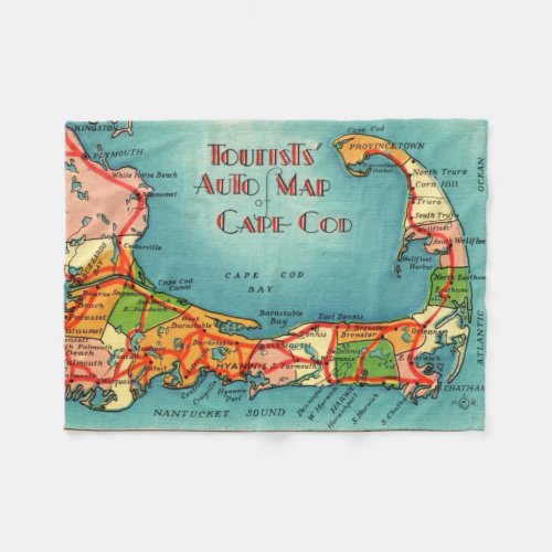 Old Cape Cod Auto Map Blanket