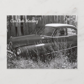 Old Car Abandoned in a Field Postcard