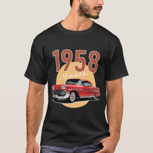 Old car Chevrolet Impala 1958 T_Shirt