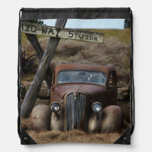 Old car drawstring bag