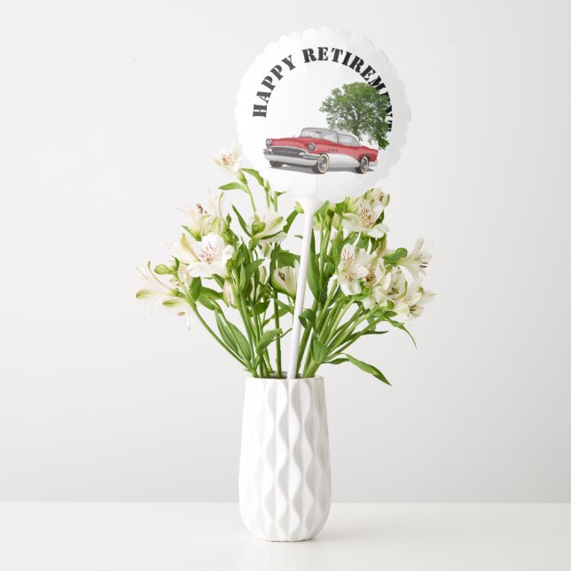 Old Car Happy Retirement Balloon (Vase)