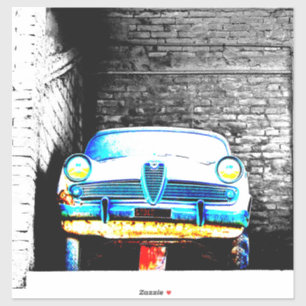 Old car sticker