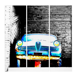 Old car triptych