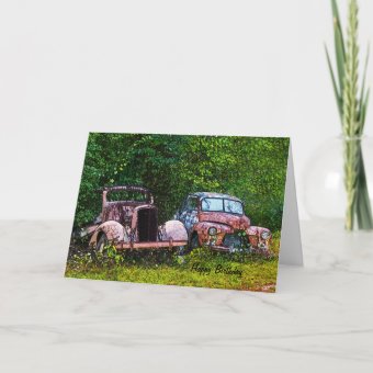 Old Cars Birthday Card | Zazzle