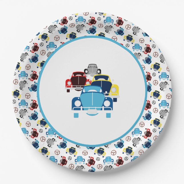 Old Cars Paper Plates (Front)