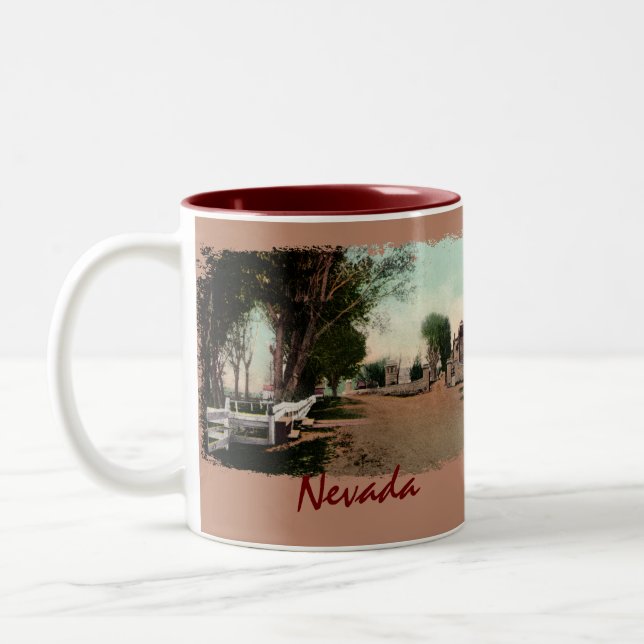 Old Carson City Road Vintage Coffee Mug (Left)