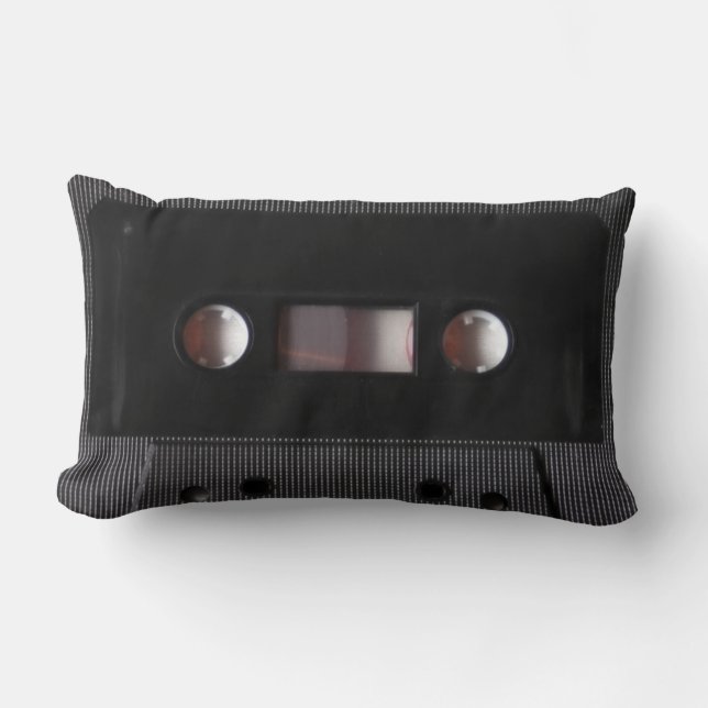 Old Casette Tape Decor Lumbar Pillow (Front)