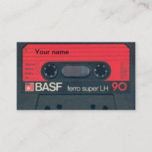 Old cassette business card