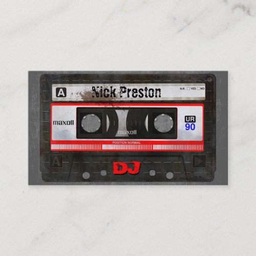 Old Cassette DJ Business Card