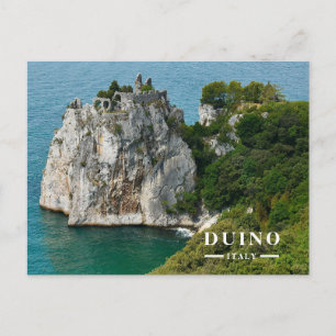 Old Castle of Duino Ruins Adriatic Sea Italy Holiday Postcard