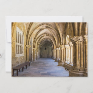 Old Cathedral Cloister Hallway Thank You Card