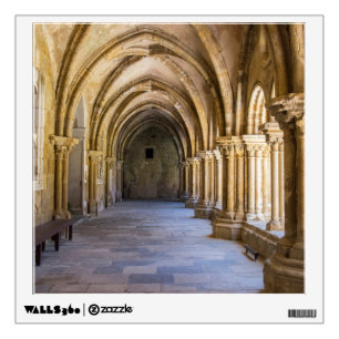 Old Cathedral Cloister Hallway Wall Decal