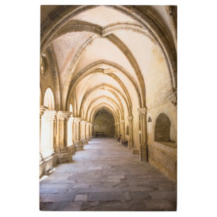 Old Cathedral Cloister Walkway Metal Print