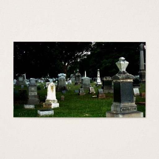 Customizable Old Cemetery Business Cards