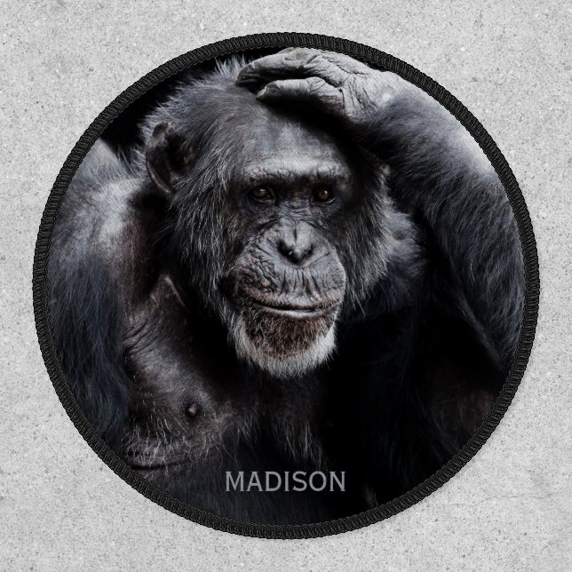Old Chimpanzee custom name Patch (Front)