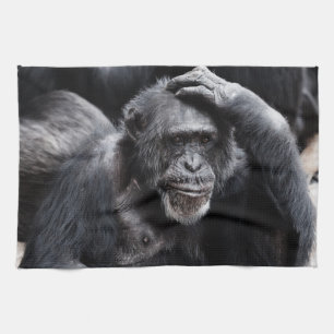 Old Chimpanzee hand towel