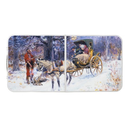 Old Christmas in New England by Charles Russell Beer Pong Table