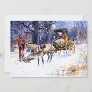 Old Christmas in New England (by Charles Russell) Card
