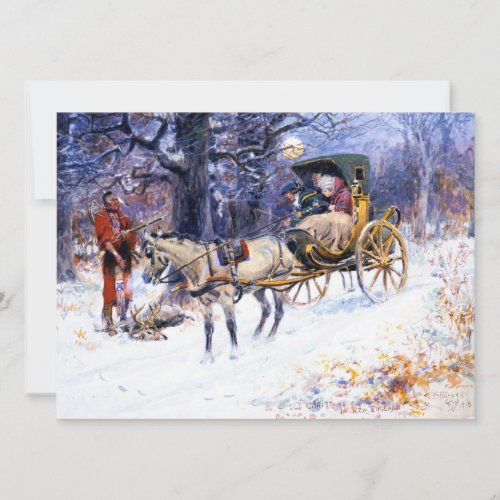 Old Christmas in New England by Charles Russell Card