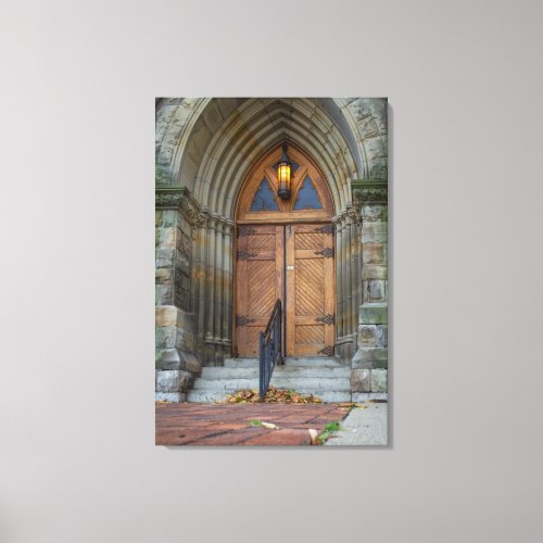 Old Church Doors in Detroit Canvas Print