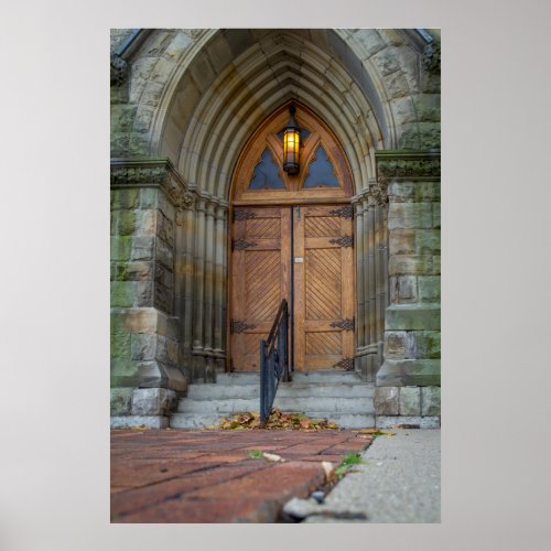 Old Church Doors in Detroit Poster