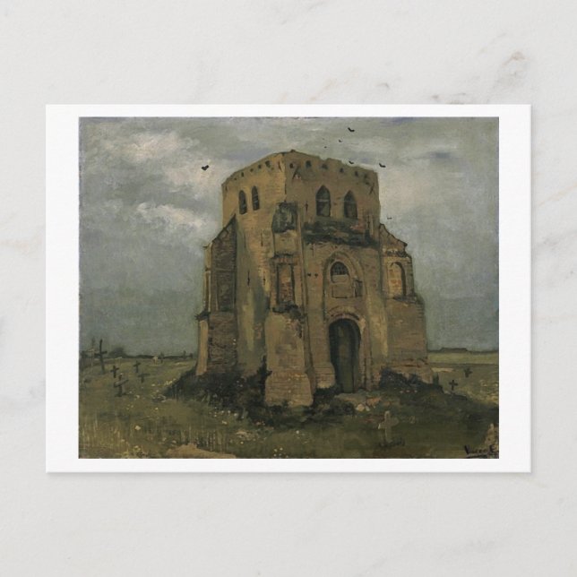 Old Church Tower Nuenen Van Gogh Fine Art Postcard (Front)